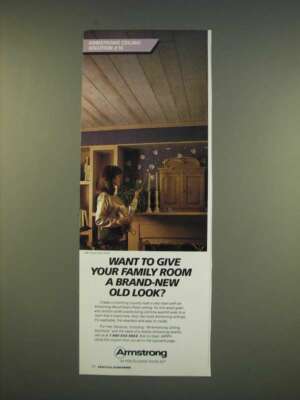 1990 Armstrong Ceiling Ad - Want to give your family room a brand-new old look?
