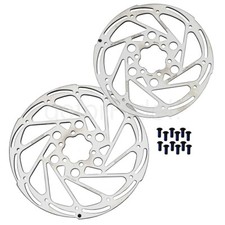 TRP R2 Bike Disc Brake Rotor 160+180mm  w/bolts, 1.8mm Silver