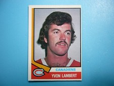 1974/75 O-PEE-CHEE NHL HOCKEY CARD #342 YVON LAMBERT ROOKIE EX/NM SHARP!! OPC