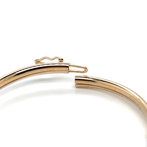 BH EFFY Vintage 14k Yellow Gold Ruby & Diamond Bangle Bracelet - Picture 4 of 9