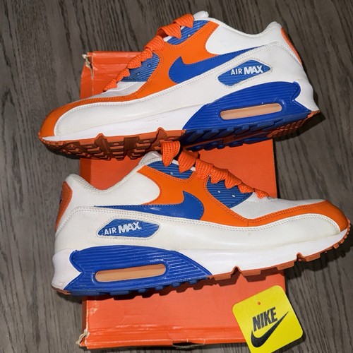 Air Max 90 Premium Elmer’s Glue Size 14 White Orange Royal Blue Leather - Picture 3 of 24