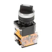 10pcs Latching Lock 2 Positions Rotary Selector Select Switch DPST 440V 10A 22mm