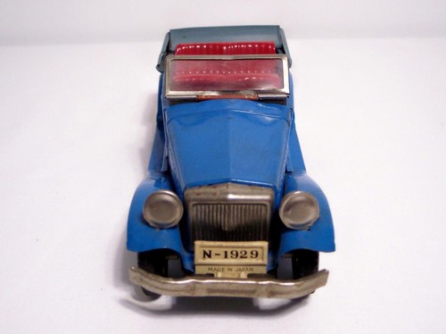 Vintage Tin Friction 1929 4-Door Sedan Open Touring Car Made in Japan - Picture 6 of 13