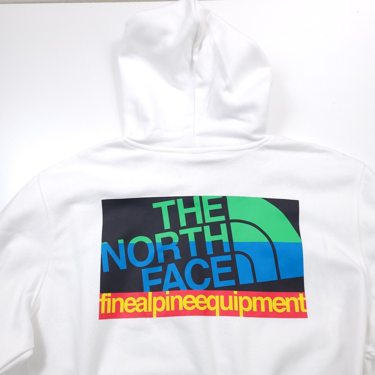 The North Face White Graphic Injection Pullover Hoodie Sweatshirt
