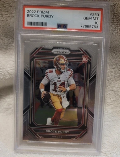 💥2022 NFL Prizm Brock Purdy PSA 10 RC Football #353 Gem Mint Rookie Card 49ers