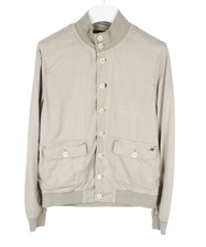 Giacca Mason's Uomo (It) 54 Sottile Misto Lino Abbottonata Collo Alto Tasche