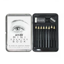 Art 101 Creative Tools SKETCHING Travel Kit With Tin Case - NEW SEALED!