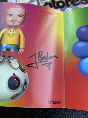 SIGNED Takashi Murakami J Balvin Colores Sealed CD & VINYL Kaikai  