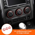 3x Car Air Conditioning Button Trim Ring for Dodge Challenger 09-14 Accessories
