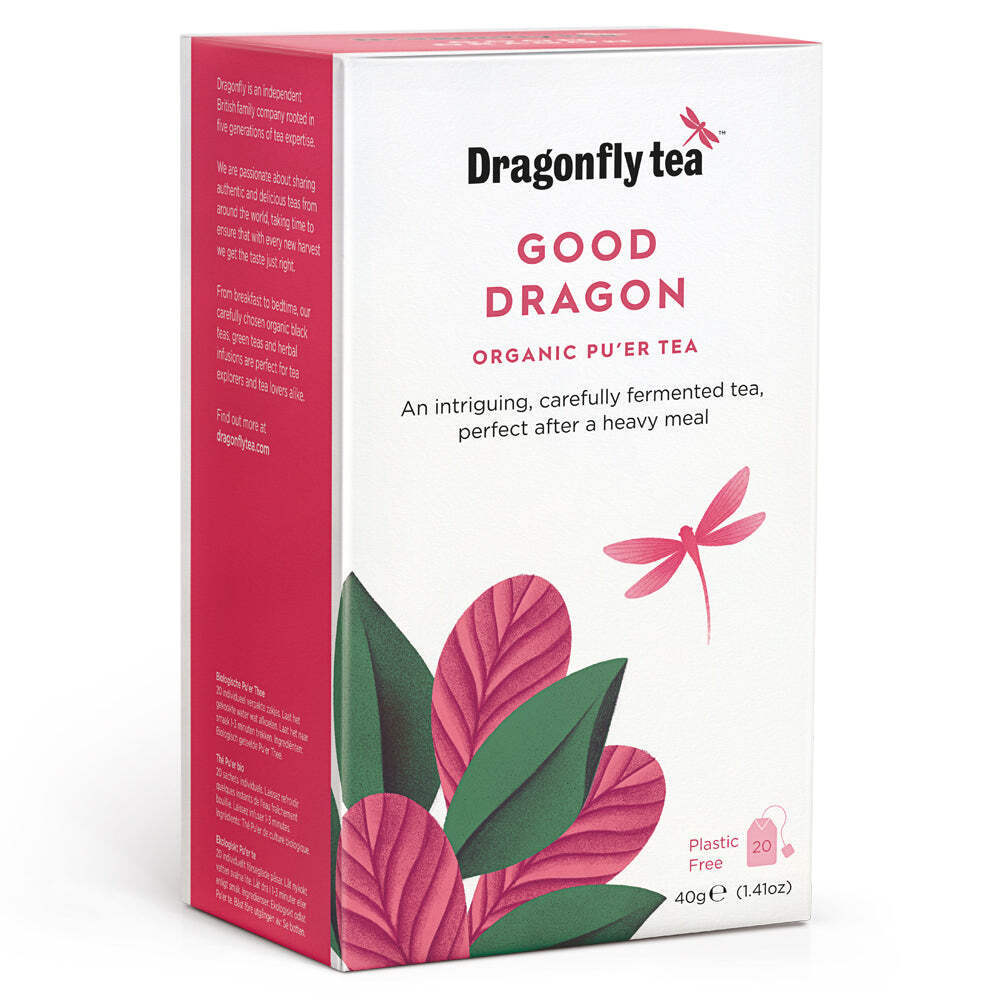 Dragonfly Tea Good Dragon Pu'er Tea 20 Bags x 4