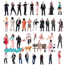 1/64 Girl Man Racer Killer Doctor Scene Miniatures Figures Model For Car Vehicle