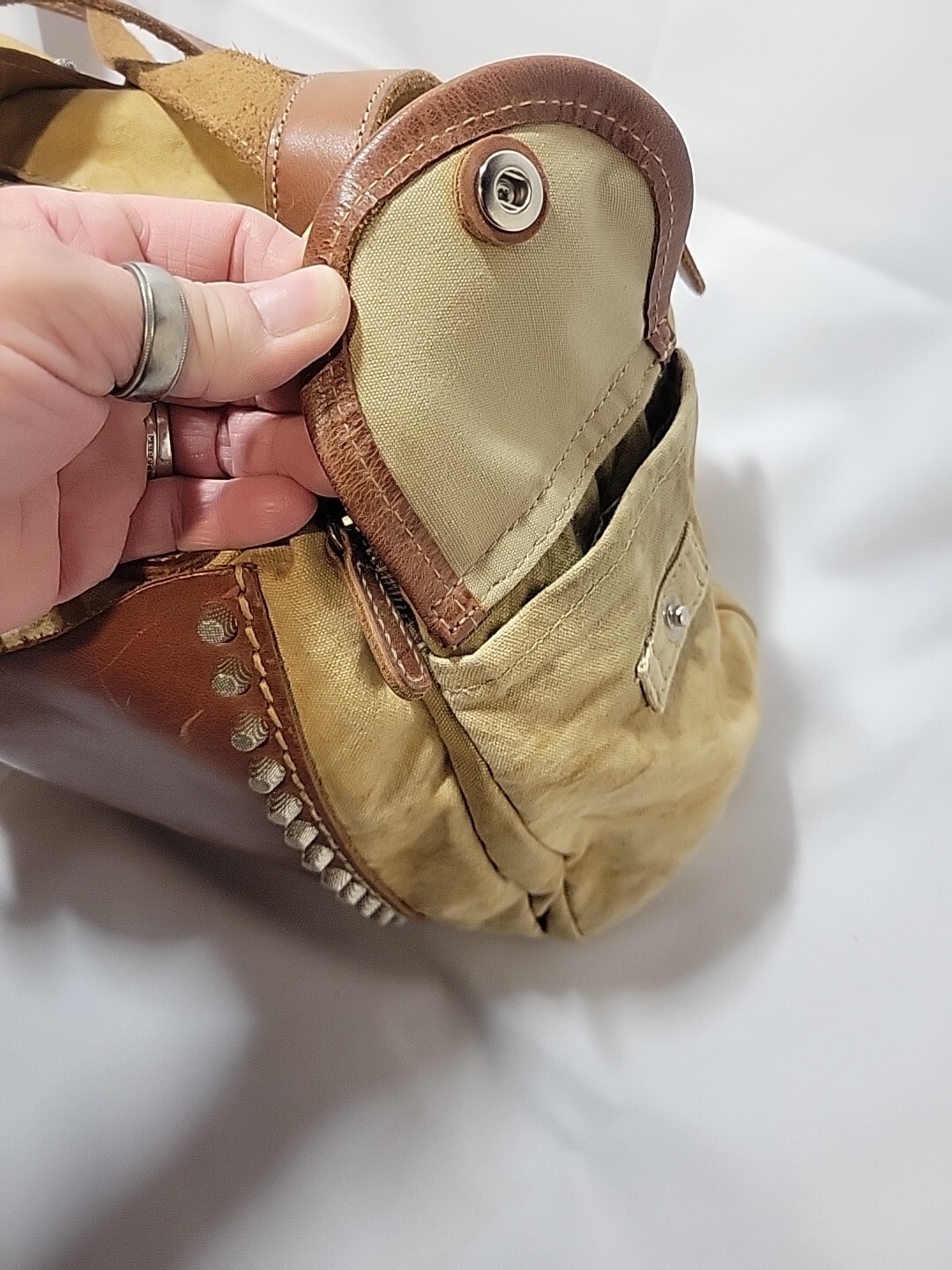 TSD The Same Direction Western Washed Canvas Leat… - image 8