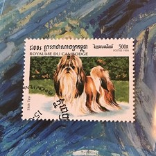 SHIH TZU DOG STAMP DOGS COLLECTIBLE DOG23