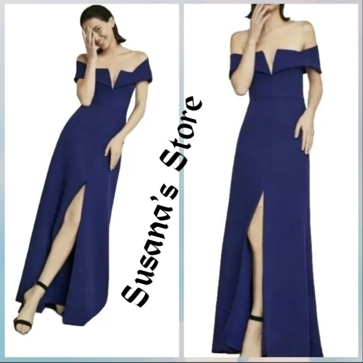 NWT BCBG MAXAZRIA SIZE Amalie Off-The-Shoulder Gown Maxi Dress