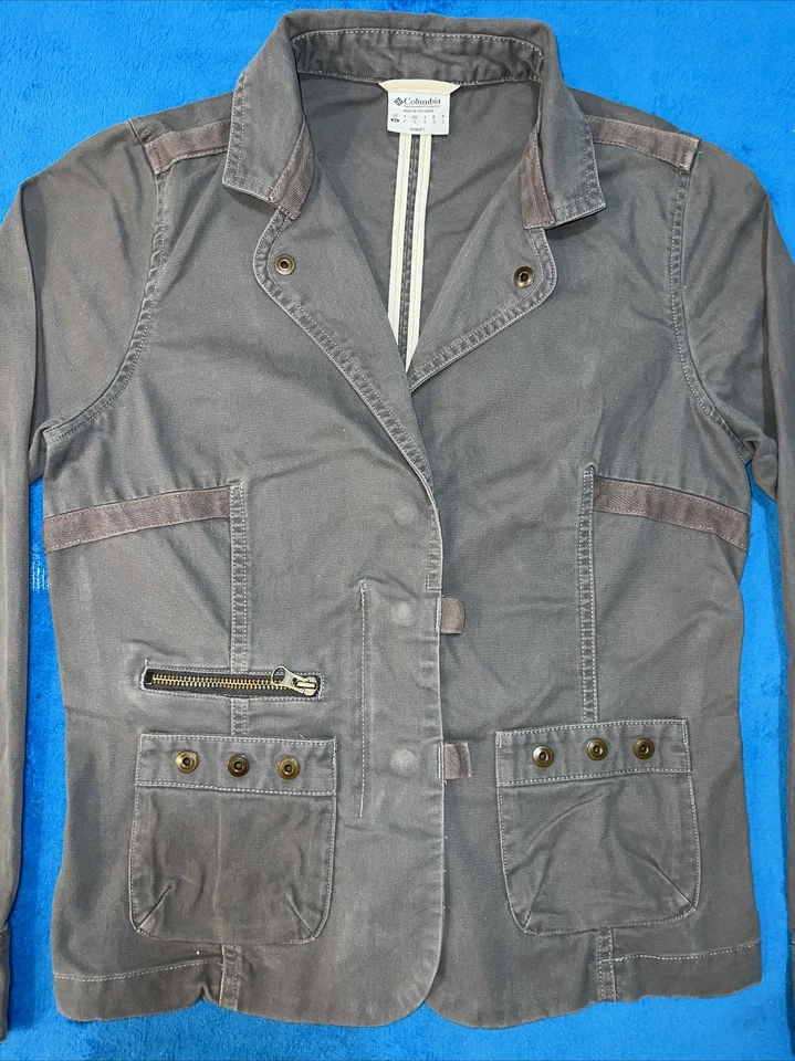 Vintage COLUMBIA Jacket, Blazer Style Zip Up, 100% Cotton, Women's Size XS - Image 4 of 4