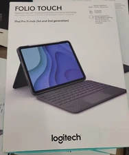 New Logitech Folio Touch Keyboard + Smart Connector for iPad Pro 11" 1st 2nd Gen