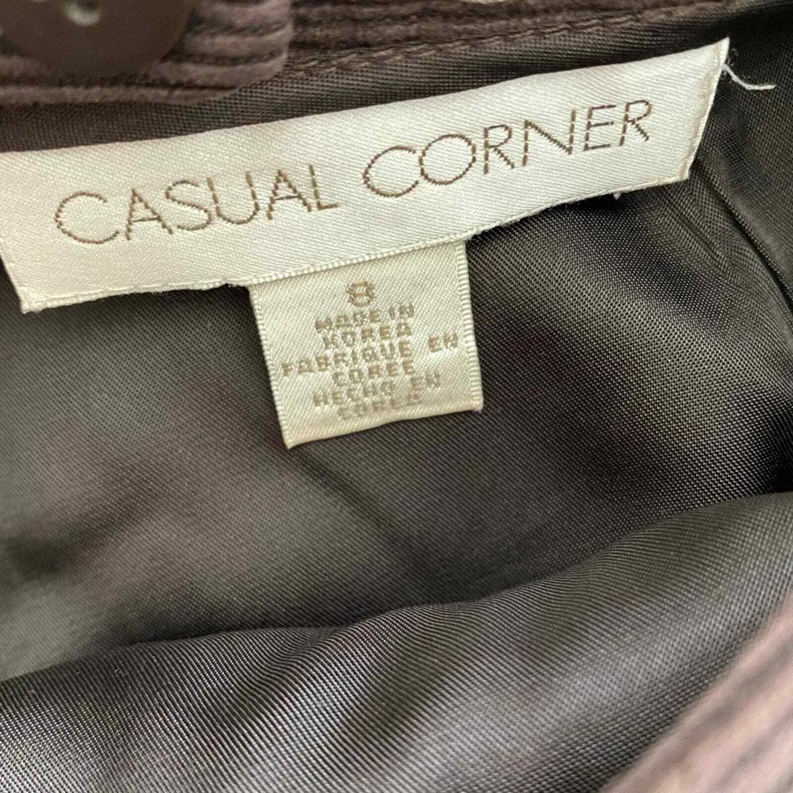 Vintage casual corner brown corduroy midi skirt c… - image 8