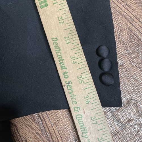 Burberrys Mens Blazer Jacket Black Wool One Button Tuxedo Wedding Sport Coat 44L - Picture 8 of 13