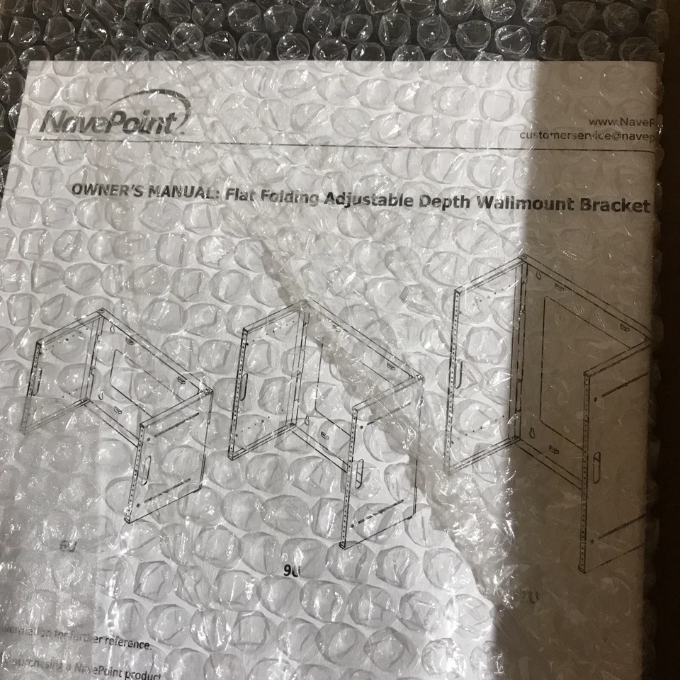 Navepoint 4U 19 in Wall Mount Bracket Extendable Network Equipment Rack - Image 3 of 4