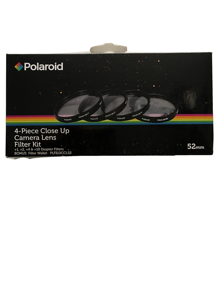 Polaroid 52mm 4-Piece Close Up Camera Lens Kit Diopter Filters +1 +2 +4 +10 NEW - Image 2 of 4