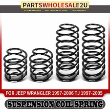 4x Front & Rear Coil Springs for Jeep Wrangler 1997-2006 TJ 97-05 2.4L 2.5L 4.0L