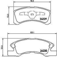 Brembo Bremsbelagsatz, Scheibenbremse Vorderachse U.A. FüR Daihatsu, Mitsubishi