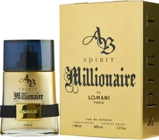 LOMANI AB SPIRIT MILLIONAIRE EAU DE TOILETTE SPRAY FOR MEN 3.3 Oz / 100 ml NEW!