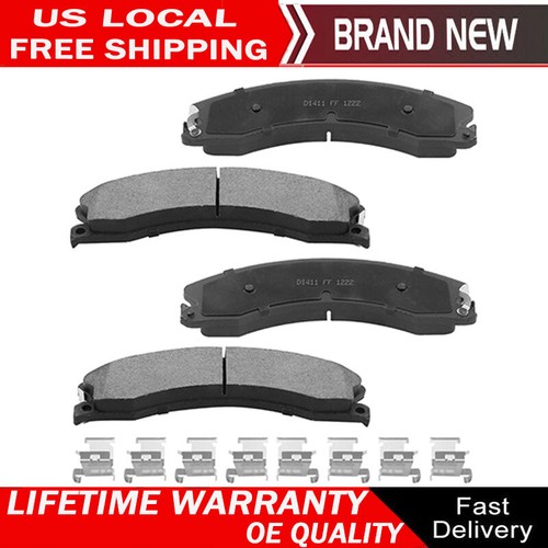 4x Front Rear Brake Pads For 2011 2012 2019 GMC Sierra 2500 HD Sierra