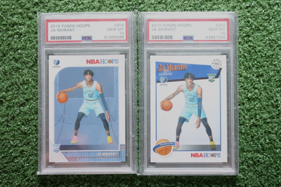 Ja Morant 2 Card Lot 2019-20 Panini NBA Hoops RC PSA 10 Gem Mint 