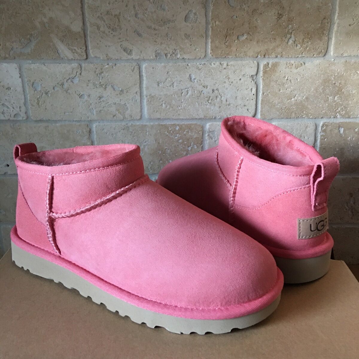 UGG Classic Ultra Mini Pink Blossom Water-resistant Suede UGG Classic Ultra Mini Pink Blossom Water-resistant Suede