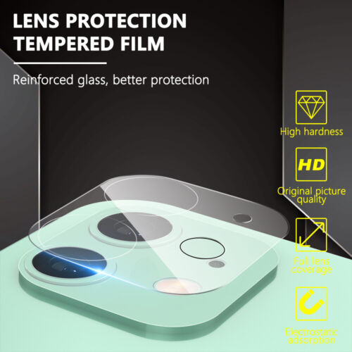 4er Pack für iPhone 12 11 Pro Max Hartglas Display Kamera Linse Schutz Cover - Bild 4 von 29