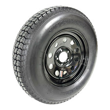 Trailer Tire And Wheel St20575d15 Lrc 5 Lug Black Modular Style Rim 5x4.5