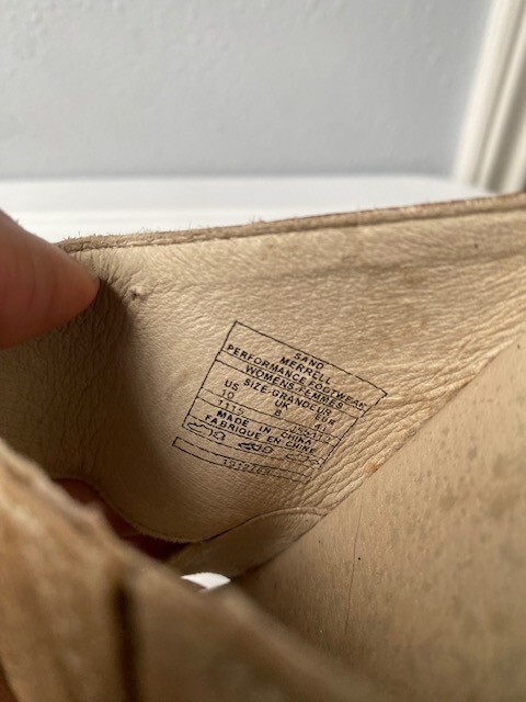 Sandali da donna Merrell taglia 10 con tacco a scorrimento casual selezionato cuscino d'aria fresca