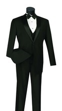 Black 3 Piece Tuxedo Includes Bow Tie