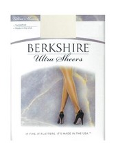 Berkshire Women's Ultra Sheer Non-Control Top Pantyhose-Sandalfoot, Ivory, 1