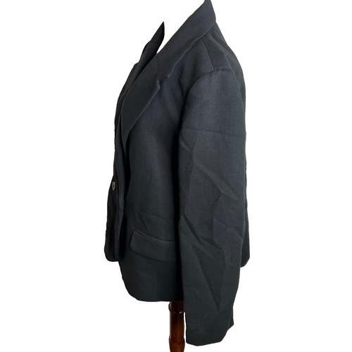 J.Crew $188 Womens Cotton Blend Textured Blazer Black Size 10 BY941 - Picture 3 of 10