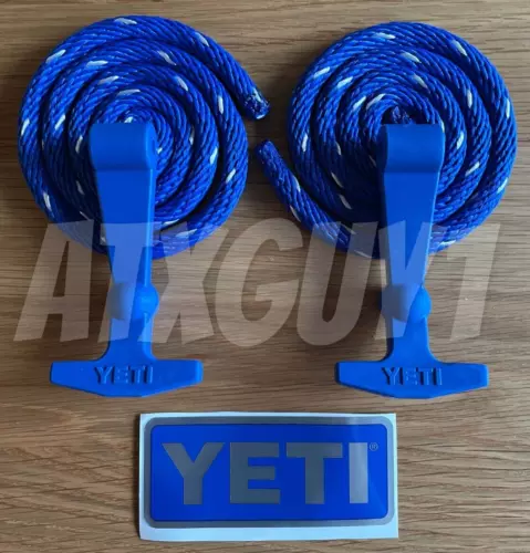 YETI Latch Kit - Navy / Royal Blue- for Tundra Cooler - Rope, Latches, & Sticker