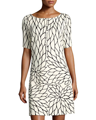 julie brown shift dress Julie Brown NYC Navy Blue V-Neck Ruffle Hem Shift Dress Size 10 NWT