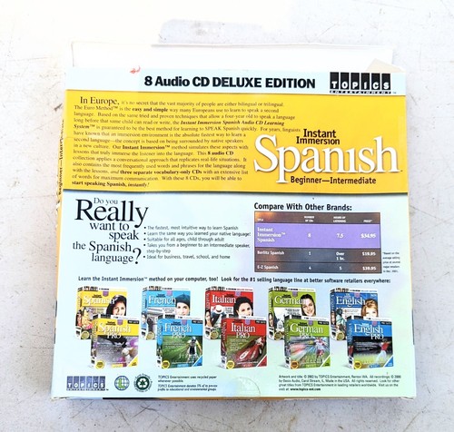 Instant Immersion Spanish 8 Audio CD Set, Dictionary & Fun Book - 3 pc Bundle - Picture 4 of 5