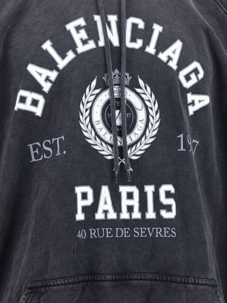 Balenciaga College 1917 Distressed Graphic Hoodie | eBay