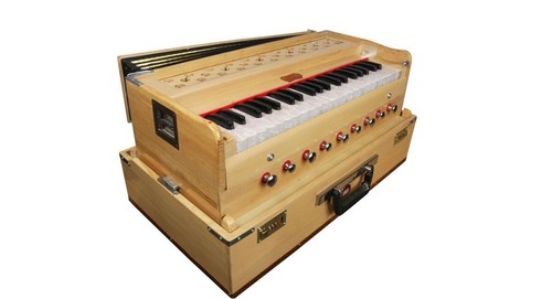Portable BINA Dx Super Special 42 keys Multi Bellow 2 Reed–Handcrafted Harmonium