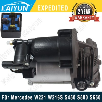 Air Suspension Compressor Pump For Mercedes W221 W216S S450 S500 S550 With Relay