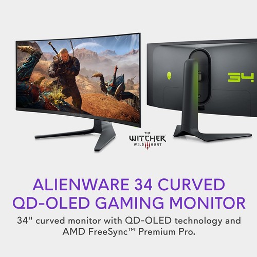 Alienware AW3423DWF Curved QD-OLED Gaming Monitor - 34-inch Quantum Dot OLED