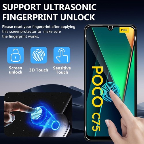 2x Schutzglas + 2x Kameraschutz für Xiaomi Poco C75 5G / Xiaomi Redmi 14C 9H HD - Bild 6 von 7