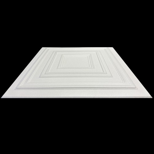 DIY Deckenfliesen, zum Aufkleben, Schaumstoff, 20x20, R33 weiß 8er Pack (21 s/f) - Bild 3 von 6
