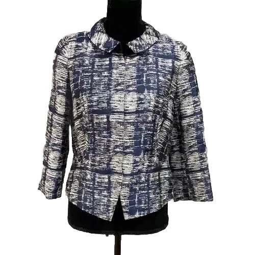 LOUIS VUITTON（LV） Giacca Louis Vuitton Paris tg 40 manica 3 4 cropped blu astratta multifibra