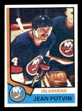 1974 Topps Hockey #101 Jean Potvin VG/EX