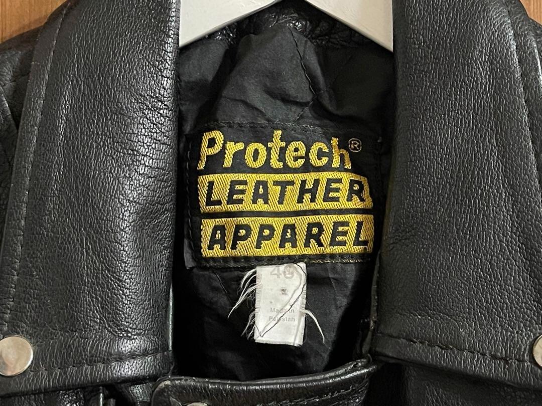 Protech LEATHER APPAREL Double Riders Jacket Men Size 40 Black | eBay