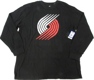 #ad New Portland Trail Blazers Mens Sizes 2XL 3XL 4XL 5XL Tall Black Majestic Shirt $13.59