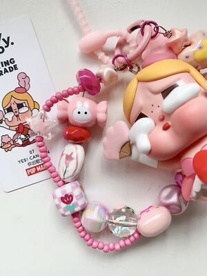 【ハンドメイド】POPMART CRYBABY キーホルダー C2 pink girl crybaby popmart Keychain Bag Pendant Bag Decorations